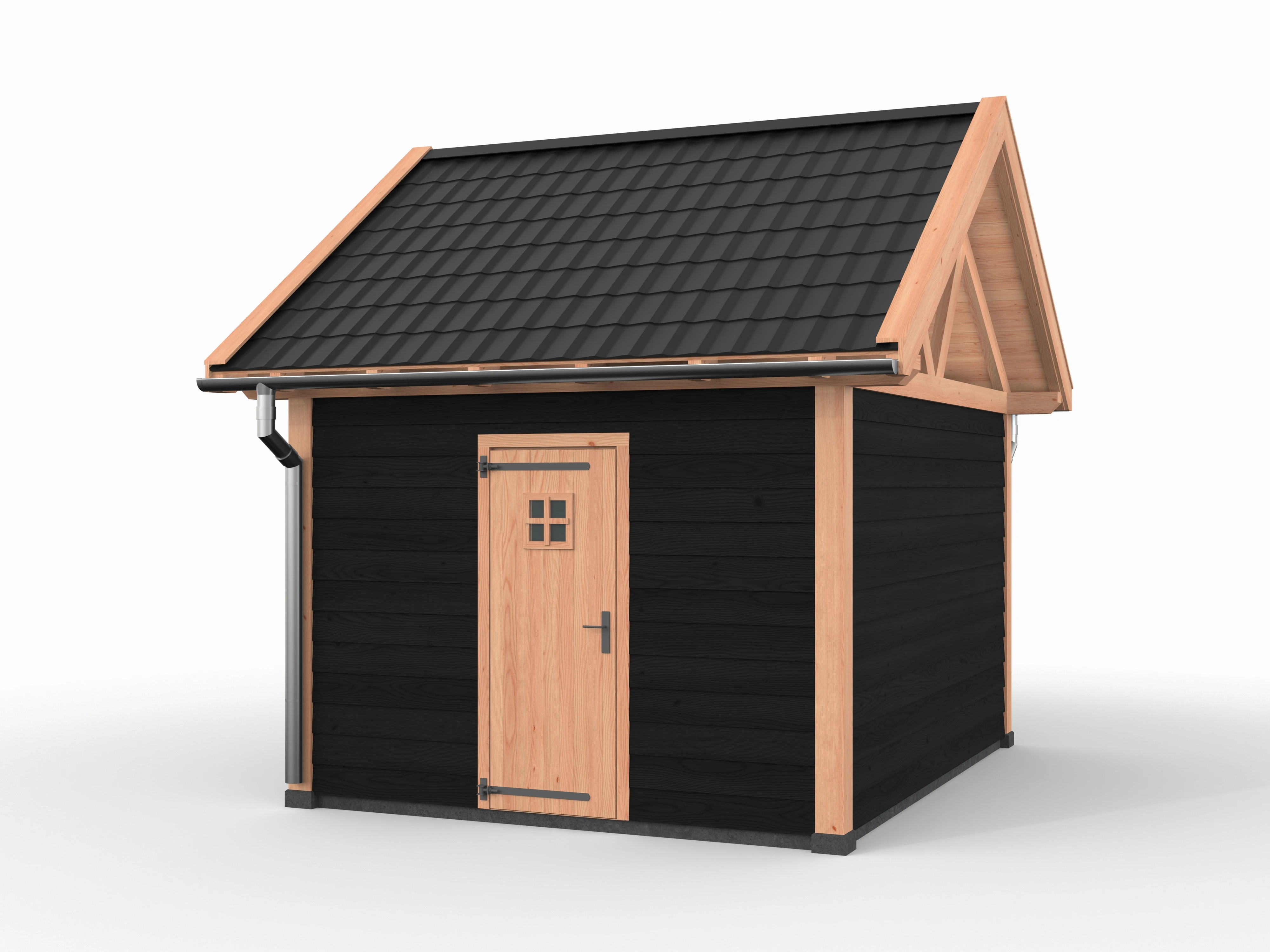 Douglas overkapping zadeldak, 400 x 400, met schuur, Westwood Vrijbuiter - Afbeelding 3